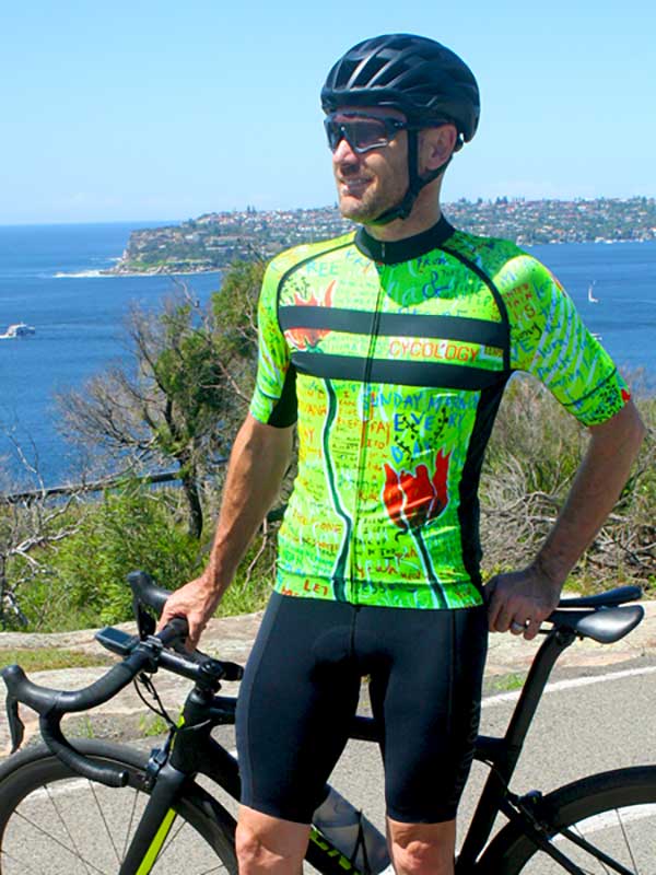 Bike Nirvana Mens Lime Short Sleeve Cycling Jersey | Cycology