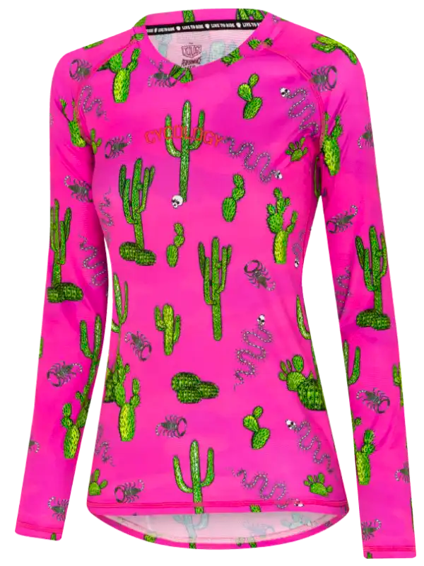 TOTALLY CACTUS WOMEN'S LONG SLEEVE MTB JERSEY