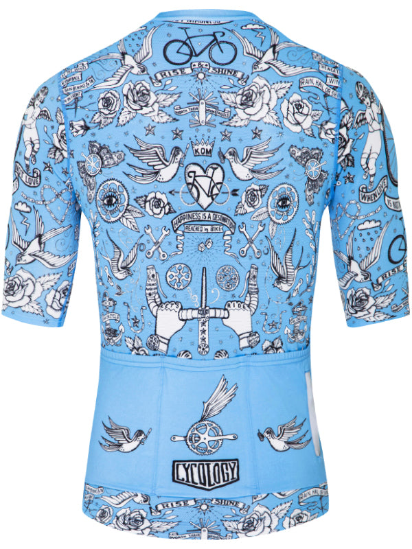 VELO TATTOO (BLUE) MEN'S REBORN JERSEYS