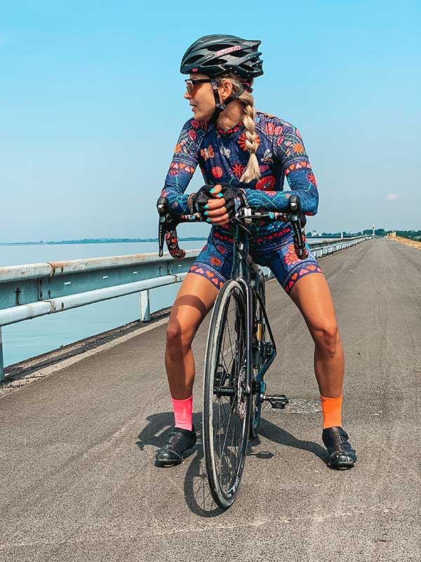 Boho Womens Blue Cycling Jersey | Cycology サイコロジー – CYCOLOGY JAPAN