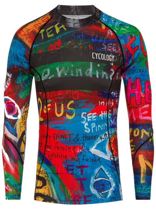 8 Days Mens Long Sleeve Blue Cycling Base Layer | Cycology Clothing