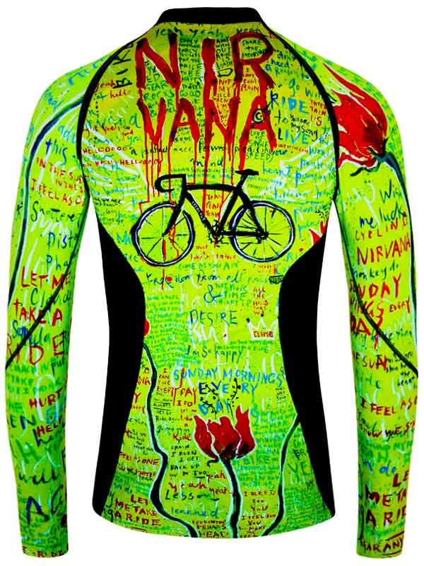 Nirvana Mens Lime Long Sleeve Cycling Base Layer | Cycology AUS