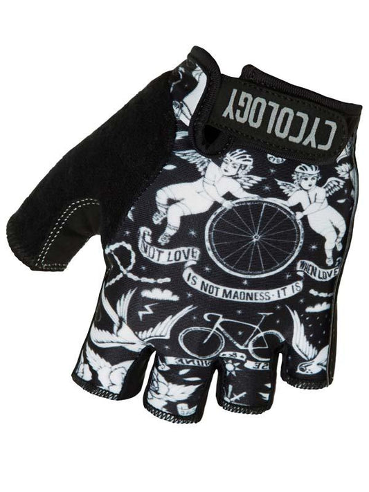 Velo Tattoo Black Cycling Gloves | Cycology 