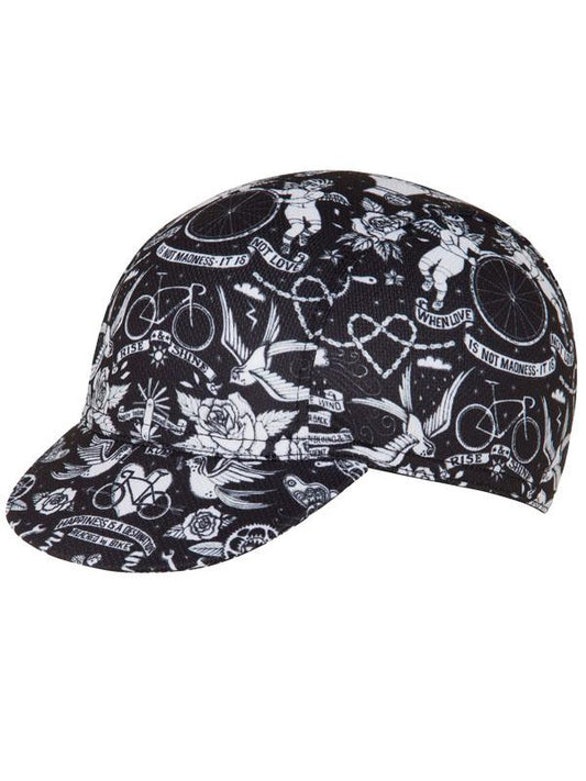 Velo Tattoo Black Cycling Cap | Cycology Clothing