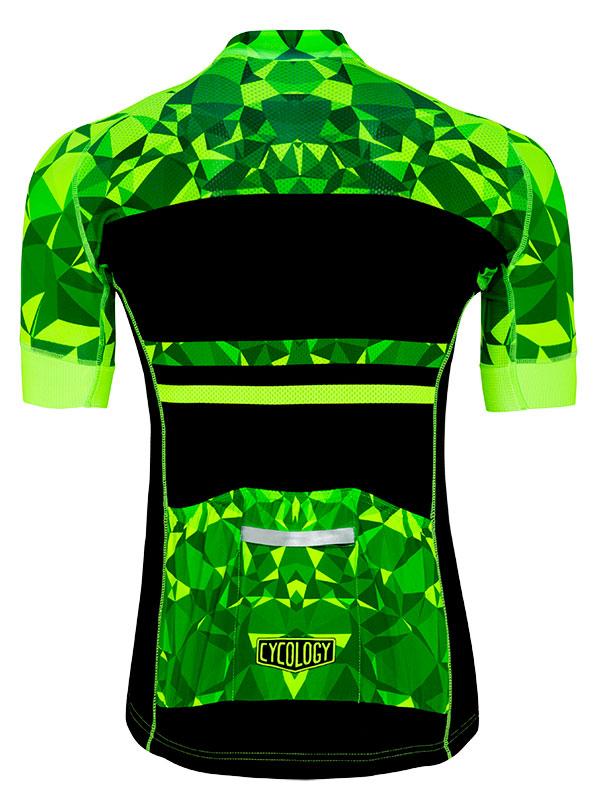 Geometric Lime Mens Cycling Jersey | Cycology Clothing