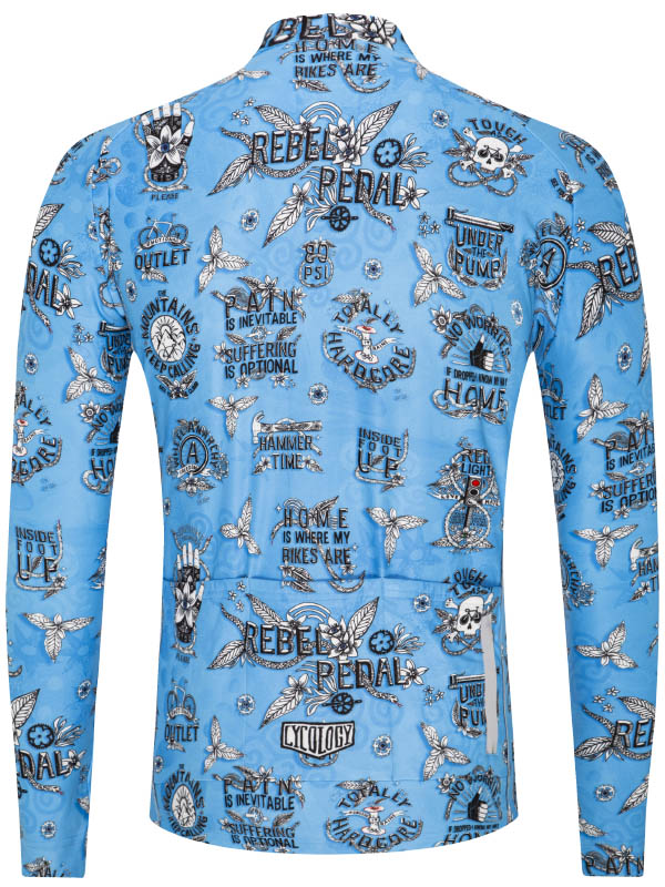 REBEL PEDAL MEN'S LONG SLEEVE CYCLING JERSEY