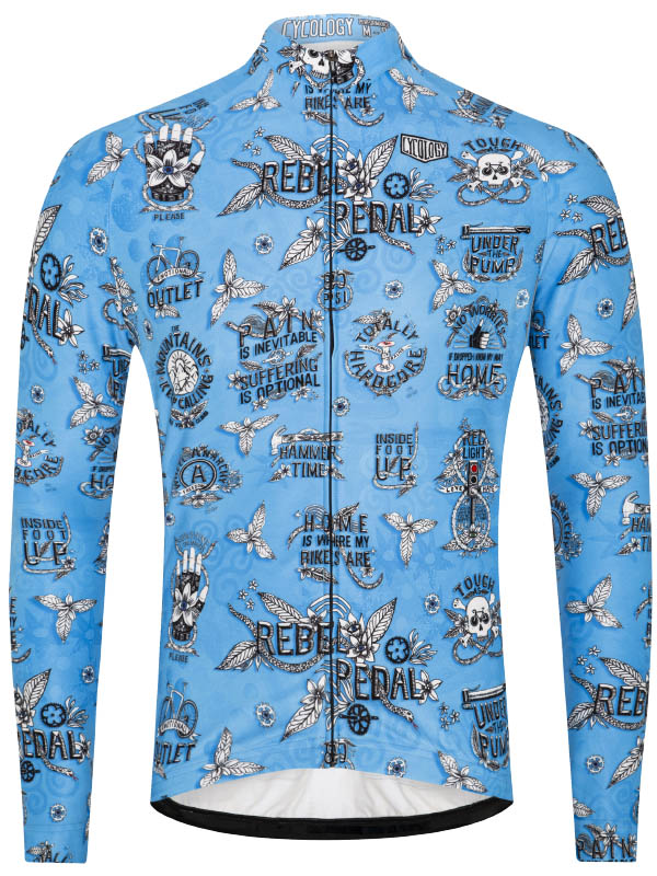 REBEL PEDAL MEN'S LONG SLEEVE CYCLING JERSEY