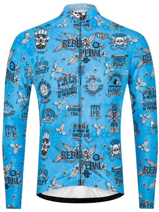 REBEL PEDAL MEN'S LONG SLEEVE CYCLING JERSEY