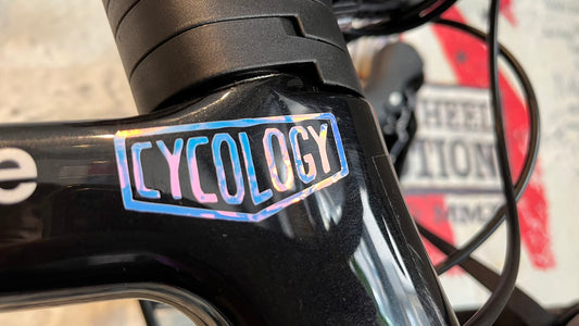 CYCOLOGY　LOGOカッティングステッカー　ホログラム･黒･白