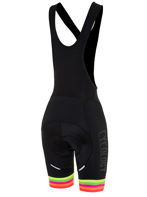 Cycology Womens Logo (Black/Multi) Bib Shorts